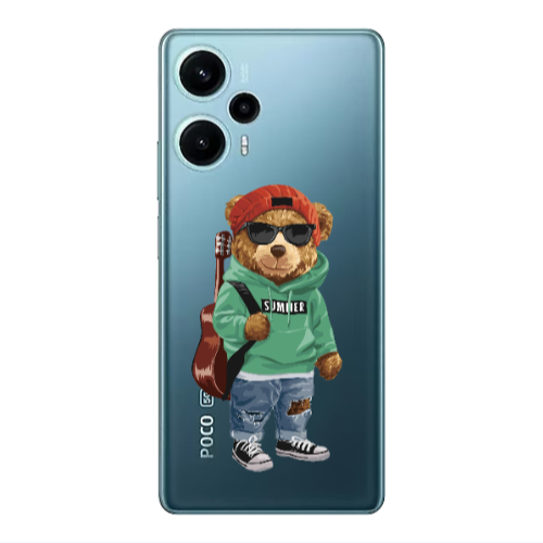 Xiaomi Poco F5 Summer Tedy Transparent Silicone TPU Θήκη