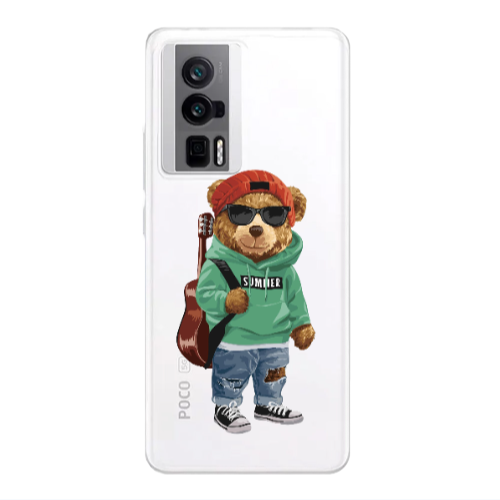 Xiaomi Poco F5 Pro Summer Tedy Transparent Silicone TPU Θήκη