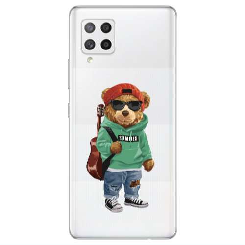 Samsung A42 5G Summer Tedy Transparent Silicone TPU Θήκη