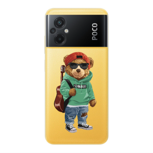 Xiaomi Poco M5 Summer Tedy Transparent Silicone TPU Θήκη