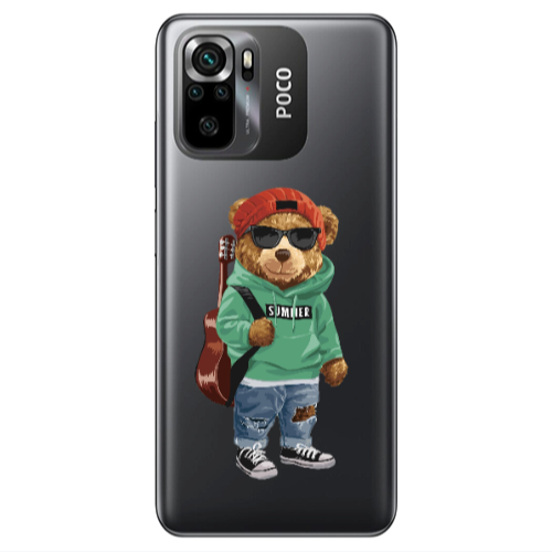 Xiaomi Poco M5 s Summer Tedy Transparent Silicone TPU Θήκη