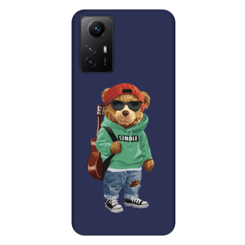 Xiaomi Redmi Note 12s Summer Tedy Dark blue Colored Silicone TPU Θήκη