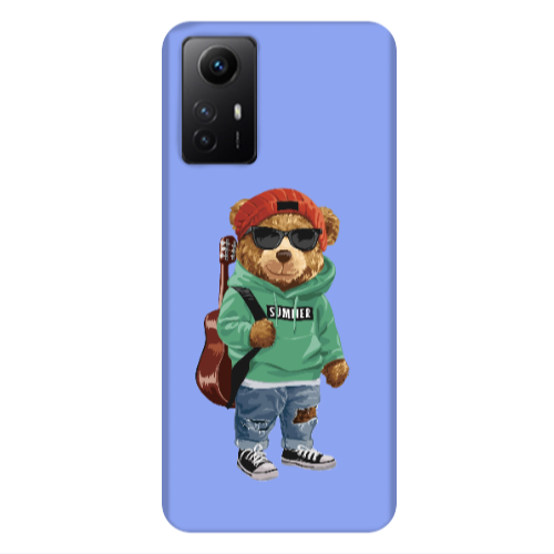 Xiaomi Redmi Note 12s Summer Tedy Light Purple Colored Silicone TPU Θήκη