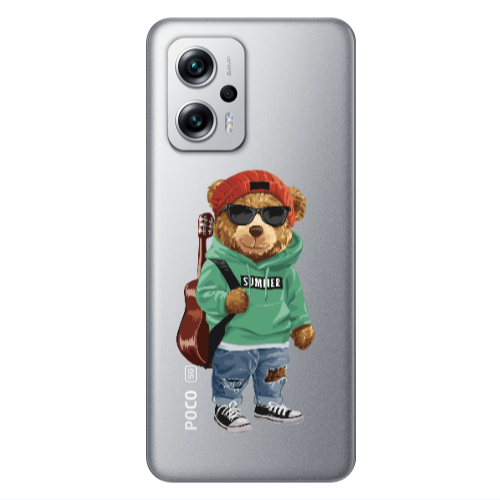 Xiaomi Poco X4 GT Summer Tedy Transparent Silicone TPU Θήκη