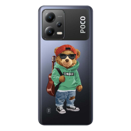 Xiaomi Poco X5 Summer Tedy Transparent Silicone TPU Θήκη
