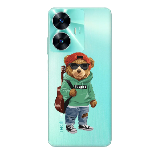 Realme C55 Summer Tedy Transparent Silicone TPU Θήκη