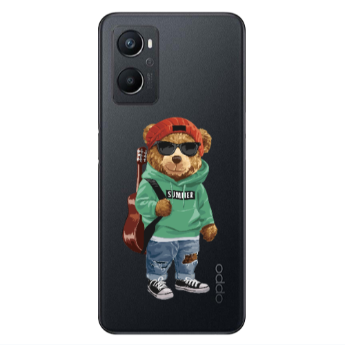 Oppo A 96 Summer Tedy Transparent Silicone TPU Θήκη