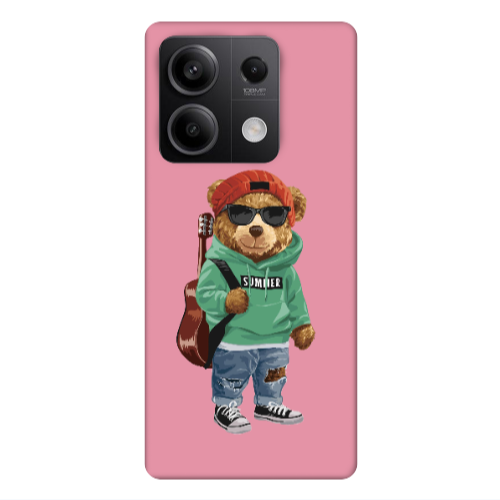 Xiaomi Redmi Note 13 5G Summer Tedy Pink Colored Silicone TPU Θήκη