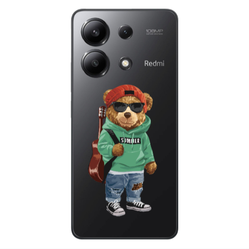 Xiaomi Redmi Note 13 4G Summer Tedy Transparent Silicone TPU Θήκη