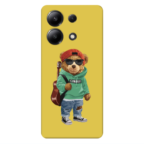 Xiaomi Redmi Note 13 4G Summer Tedy Yellow Colored Silicone TPU Θήκη