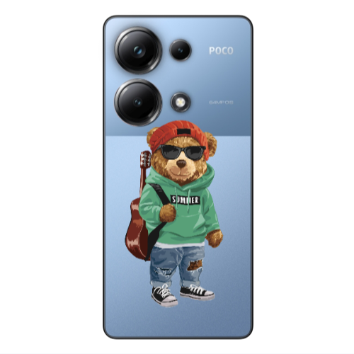 Xiaomi Poco M6 Pro 4G Summer Tedy Transparent Silicone TPU Θήκη