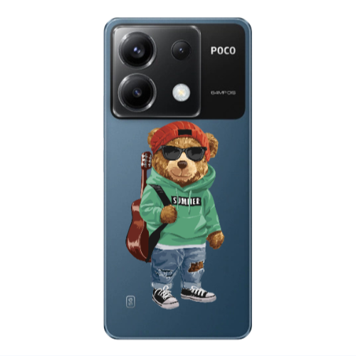 Xiaomi Poco X6 5G Summer Tedy Transparent Silicone TPU Θήκη