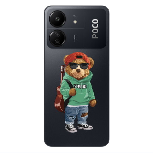 Xiaomi Poco C65 Summer Tedy Transparent Silicone TPU Θήκη