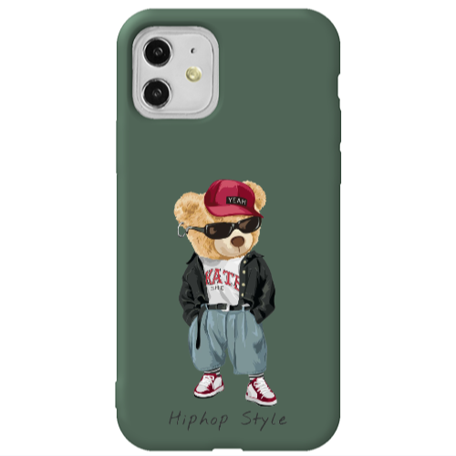 Apple iPhone 11  Hip hop style Dark Green Colored Silicone TPU Θήκη