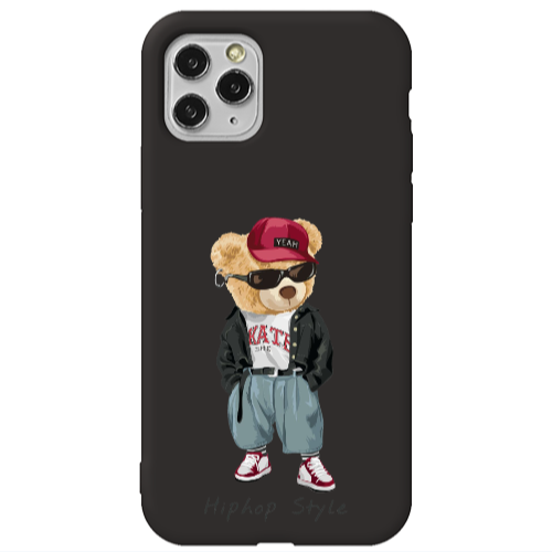 Apple iPhone 11 Pro Hip hop style Black Colored Silicone TPU Θήκη
