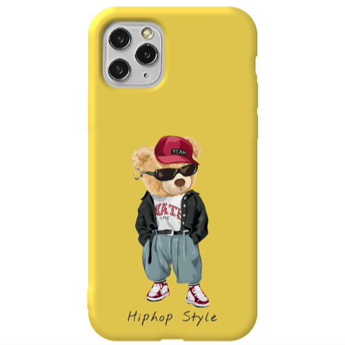 Apple iPhone 11 Pro Hip hop style Yellow Colored Silicone TPU Θήκη