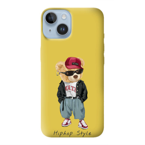 Apple iPhone 14 Plus Hip hop style Yellow Colored Silicone TPU Θήκη