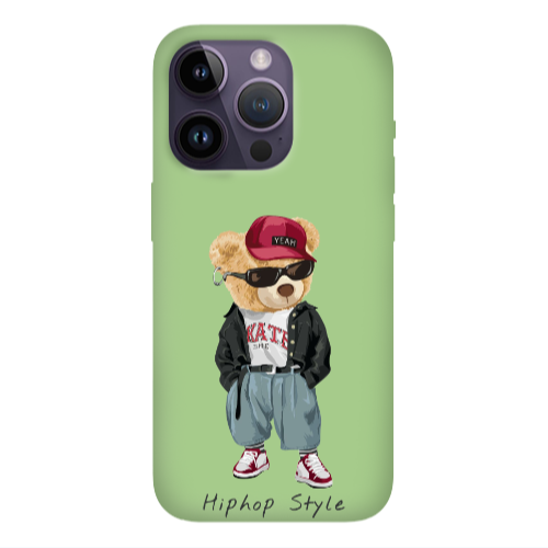 Apple iPhone 14 Pro Max Hip hop style Light Green Colored Silicone TPU Θήκη