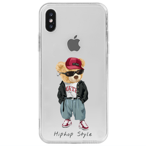Apple iPhone Xs Max Hip hop style Transparent Silicone TPU Θήκη
