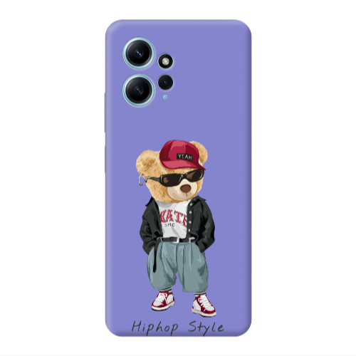 Xiaomi Redmi Note 12 4G Hip hop style Purple Colored Silicone TPU Θήκη