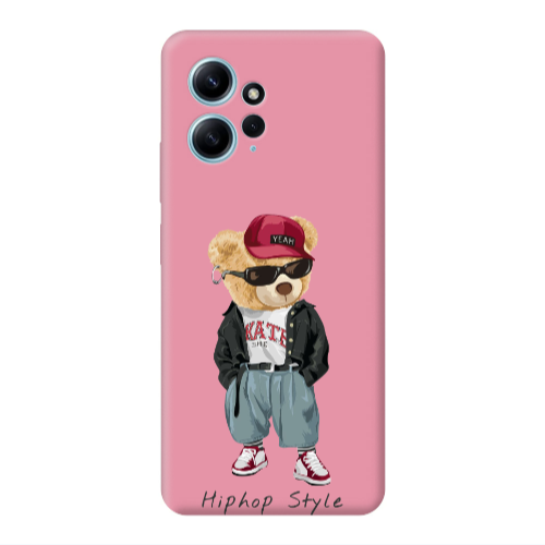 Xiaomi Redmi Note 12 4G Hip hop style Pink Colored Silicone TPU Θήκη