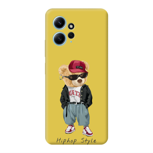 Xiaomi Redmi Note 12 4G Hip hop style Yellow Colored Silicone TPU Θήκη