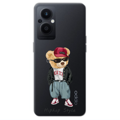 Oppo Reno 7 Lite Hip hop style Transparent Silicone TPU Θήκη