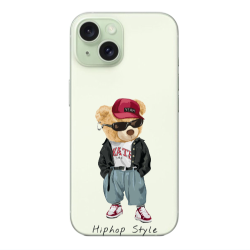 Apple iPhone 15 Hip hop style Transparent Silicone TPU Θήκη