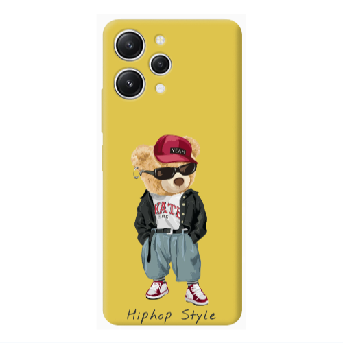 Xiaomi Redmi 12 Hip hop style Yellow Colored Silicone TPU Θήκη
