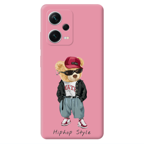 Xiaomi Poco X5 Hip hop style Pink Colored Silicone TPU Θήκη