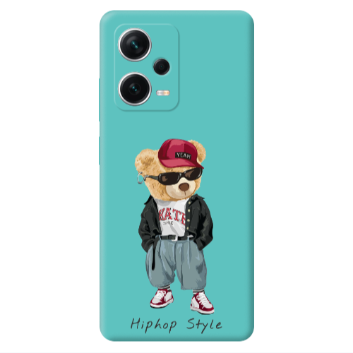 Xiaomi Poco X5 Hip hop style Turquoise Colored Silicone TPU Θήκη