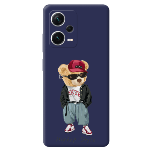 Xiaomi Poco X5 Hip hop style Dark blue Colored Silicone TPU Θήκη