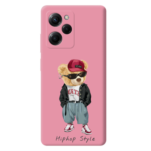 Xiaomi Poco X5 Pro Hip hop style Pink Colored Silicone TPU Θήκη