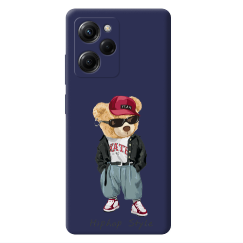 Xiaomi Poco X5 Pro Hip hop style Dark blue Colored Silicone TPU Θήκη