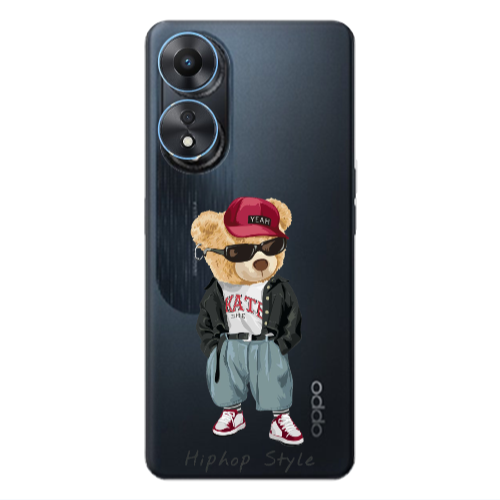 Oppo A 98 Hip hop style Transparent Silicone TPU Θήκη