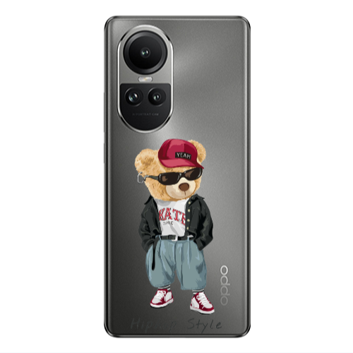 Oppo Reno10 5G Hip hop style Transparent Silicone TPU Θήκη