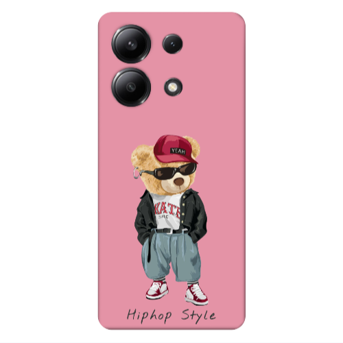 Xiaomi Redmi Note 13 4G Hip hop style Pink Colored Silicone TPU Θήκη