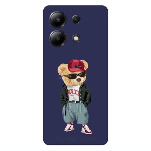 Xiaomi Redmi Note 13 4G Hip hop style Dark blue Colored Silicone TPU Θήκη