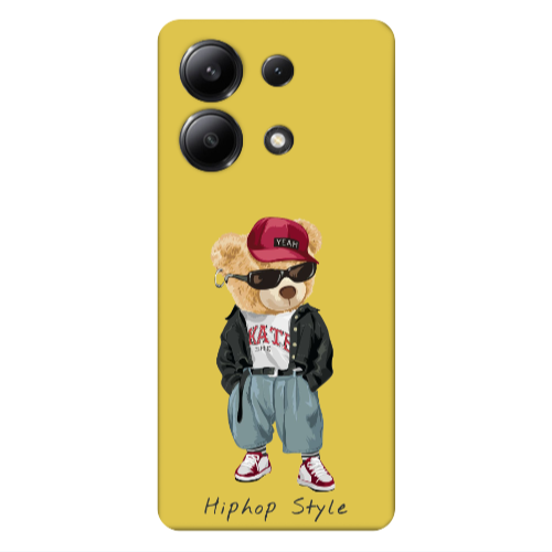 Xiaomi Redmi Note 13 4G Hip hop style Yellow Colored Silicone TPU Θήκη