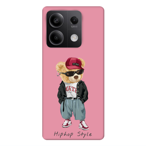Xiaomi Redmi Note 13Pro 5G Hip hop style Pink Colored Silicone TPU Θήκη