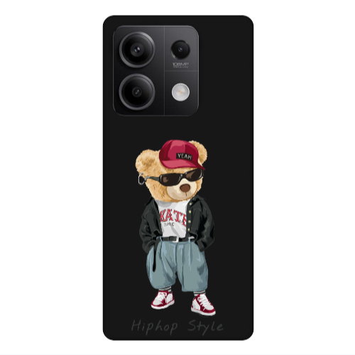 Xiaomi Redmi Note 13Pro 5G Hip hop style Black Colored Silicone TPU Θήκη