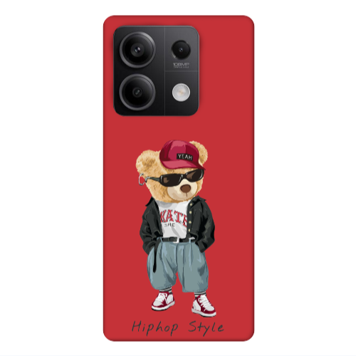 Xiaomi Redmi Note 13Pro 5G Hip hop style Red Colored Silicone TPU Θήκη