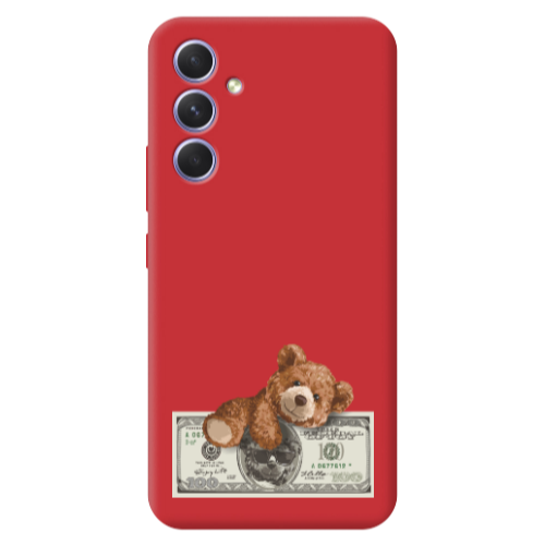 Samsung A36 Money Style Red Colored Silicone TPU Θήκη
