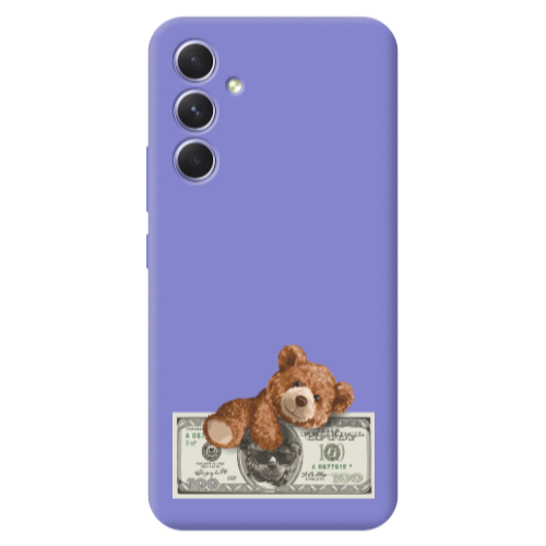Samsung A56 Money Style Purple Colored Silicone TPU Θήκη