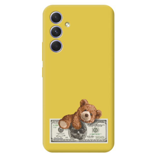 Samsung A56 Money Style Yellow Colored Silicone TPU Θήκη