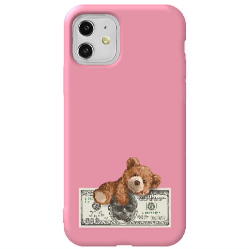 Apple iPhone 11  Money Style Pink Colored Silicone TPU Θήκη