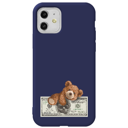 Apple iPhone 11  Money Style Dark blue Colored Silicone TPU Θήκη