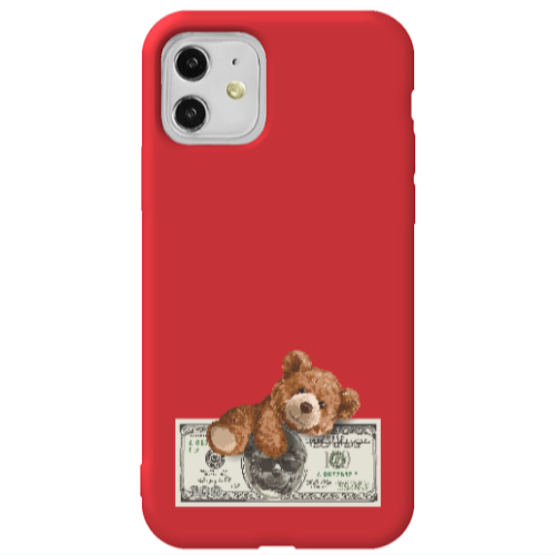 Apple iPhone 11  Money Style Red Colored Silicone TPU Θήκη