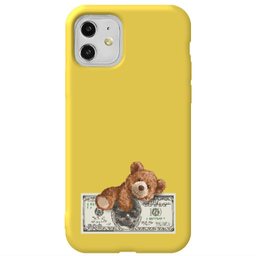 Apple iPhone 11  Money Style Yellow Colored Silicone TPU Θήκη