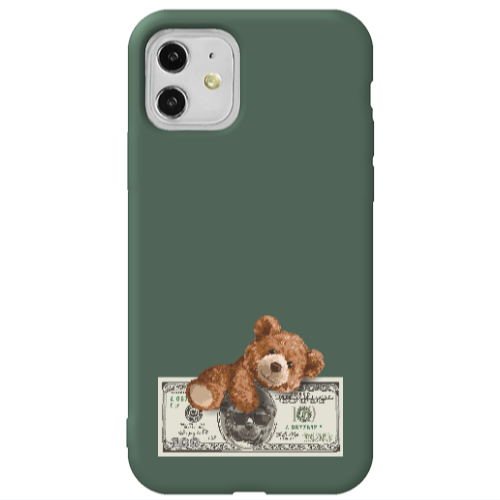Apple iPhone 11  Money Style Dark Green Colored Silicone TPU Θήκη